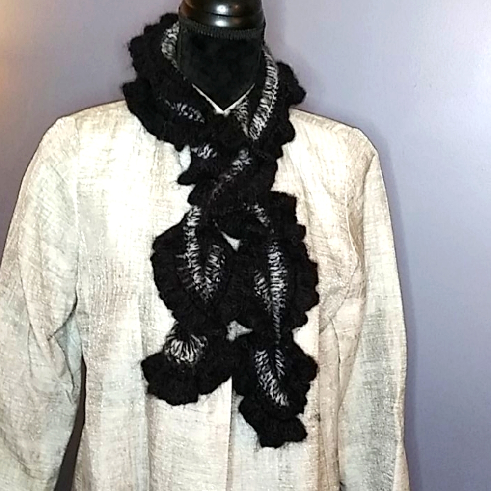 Zazou Luxe 39" Ruffled Knit Scarf